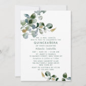 キンセアニラユーカリプタスフローラグリーンリー写真 招待状 (正面)