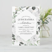 キンセアニラユーカリプトゥスフローラホワイトローゼインビタティ 招待状 (スタンド正面)