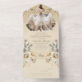 キンセアニララグジュアリーアイボリー金ゴールドメキシコスタイルrsvp オールインワン招待状 (内側)