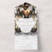 キンセアニララグジュアリーブラック金ゴールドメキシコスタイルrsvp オールインワン招待状 (内側)