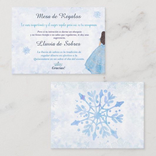 キンセアニラリュヴィアデソブルウィンターワンダーランド ノートカード (正面/裏面)