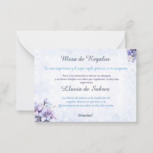 キンセアニラリュヴィアデソブルフラットノートカード ノートカード (正面)