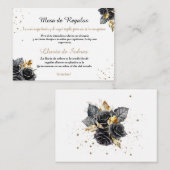 キンセアニラリュヴィアデソブルブラックバラ ノートカード (正面/裏面)