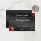 キンセアニラリュヴィアデソブルブラックレッドローゼス ノートカード (正面/裏面インサイチュ)