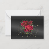 キンセアニラリュヴィアデソブルブラックレッドローゼス ノートカード (裏面)