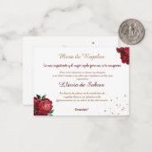 キンセアニラリュヴィアデソブルホワイトレッドローゼス ノートカード (正面/裏面インサイチュ)