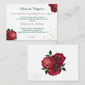 キンセアニラリュヴィアデソブルホワイト、レッドローゼス ノートカード (正面/裏面)