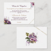 キンセアニラリュヴィアデソブレスフローラ薄紫ラベンダー ノートカード (正面/裏面)