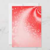 キンセアニラレッドガウンと花 招待状 (裏面)