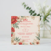 キンセアニラレッドシェーズ甘いフローラスペインの写真 招待状 (スタンド正面)