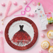 キンセアニラレッドダイヤモンドスパークルグラム ペーパープレート (パーティー)