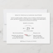 キンセアニラレッドトレンディーブランチEspainol 2写真 招待状 (裏面)