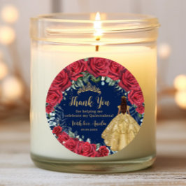 キンセアニラレッドフローラエンチャントバラネイビー ラウンドシール