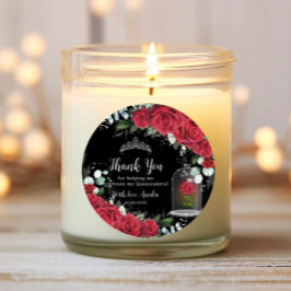 キンセアニラレッドフローラエンチャントバラブラック ラウンドシール