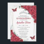 キンセアニラレッドローゼスフローラシルバープリンセスクラウン 招待状<br><div class="desc">文字のスタイルと配置をさらに再調整し、フォーマットするにはカスタマイズ、単にitボタンを押すだけで簡単かつ迅速に独自の言葉を使用して、この素敵なキンセニェラの招待をパーソナライズ。一致するアイテムをストアで利用可能！ハッピーキャットスタジオ</div>