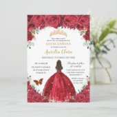 キンセアニラレッドローゼスフローラプリンセスガウン金ゴールド 招待状 (スタンド正面)