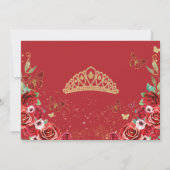 キンセアニラレッドローゼスフローラプリンセス写真 招待状 (裏面)