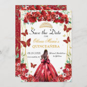 キンセアニラレッドローゼスフローラプリンセス蝶 セーブザデート (正面/裏面)