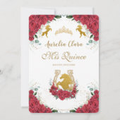 キンセアニラレッドローゼスフローラホワイトドレスウマ 招待状 (裏面)