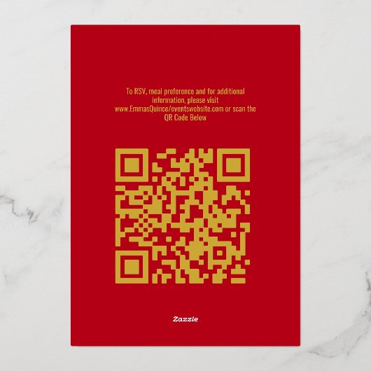 キンセアニラレッド金ゴールドガールシルエット金ゴールドハート 箔シーズンカード (裏面)