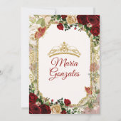 キンセアニラレッド&金ゴールドクラウンメキシコバタフライ 招待状 (裏面)