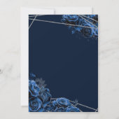 キンセアニラレ王室のガールブルー&シルバーウィグーンインバート 招待状 (裏面)