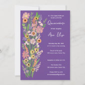 キンセアニラワイルドフラワーハンド絵を描カスタムフォト 招待状 (正面)