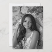 キンセアニラワイルドフラワーハンド絵を描カスタムフォト 招待状 (裏面)