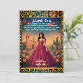 キンセアニラヴィンテージレッドゴンドタラベ縁どラ サンキューカード (スタンド正面)