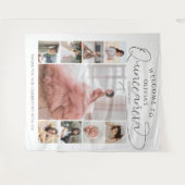 キンセアニラ写真コラージュ15誕生日へようこそ タペストリー (正面(横))