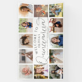 キンセアニラ写真コラージュ15誕生日へようこそ 横断幕 (縦)