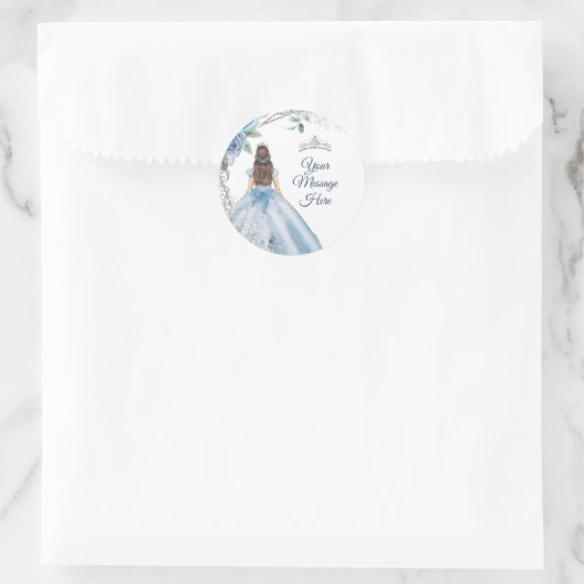 キンセアニラ埃っぽいブルーあなたのメッセージはこちら ラウンドシール (バッグ)