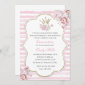 キンセアニラ招待プリンセスフローラピンク金ゴールド 招待状 (正面/裏面)