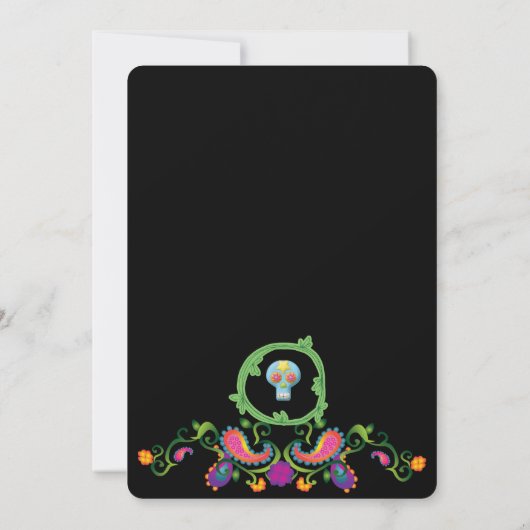 キンセアニラ招待状ディアデロスムエルトス 招待状 (裏面)