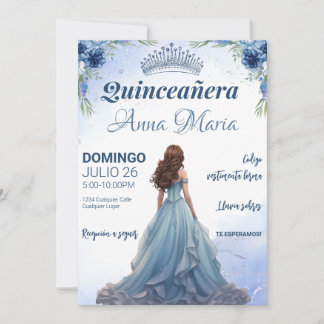 キンセアニラ招待状for mis quince anos 招待状