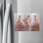 キンセアニラ日付を保存3 Photo Collage Mis XV マグネット招待状