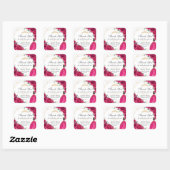 キンセアニラ明るい赤紫色ピンクフローラプリンセスガウン金ゴールド スクエアシール (シート)