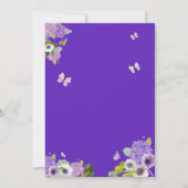 キンセアニラ春ガーデンフローラバタフライパーティーi 招待状 (裏面)