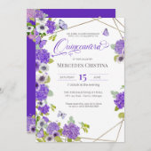 キンセアニラ春ガーデンフローラバタフライパーティーi 招待状 (正面/裏面)