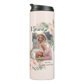 キンセアニラ淡い色のピンクガーリーフローラ誕生日 タンブラー (回転右)