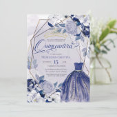 キンセアニラ王室のネイビーエレガントルティアファンシーラ 招待状 (スタンド正面)