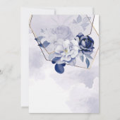 キンセアニラ王室のネイビーエレガントルティアファンシーラ 招待状 (裏面)