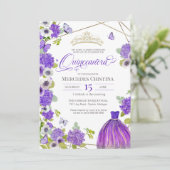 キンセアニラ王室のパープルガーデンバタフライティアラ 招待状 (スタンド正面)