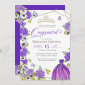 キンセアニラ王室のパープルガーデンバタフライティアラ 招待状 (正面/裏面)