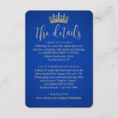 キンセアニラ王室のフォトブルー&金ゴールドクラウン詳細 エンクロージャーカード (正面)