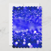 キンセアニラ王室のブルーと金ゴールドありがとう 招待状 (裏面)