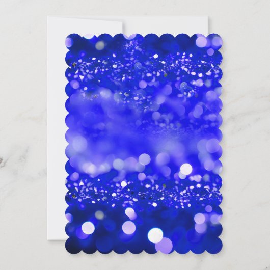 キンセアニラ王室のブルーと金ゴールドありがとう 招待状 (裏面)