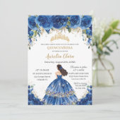 キンセアニラ王室のブルーフローラティアラ15誕生日 招待状 (スタンド正面)