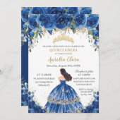 キンセアニラ王室のブルーフローラティアラ15誕生日 招待状 (正面/裏面)