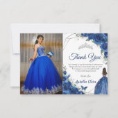 キンセアニラ王室のブルーフローラプリンセス写真 サンキューカード (正面)